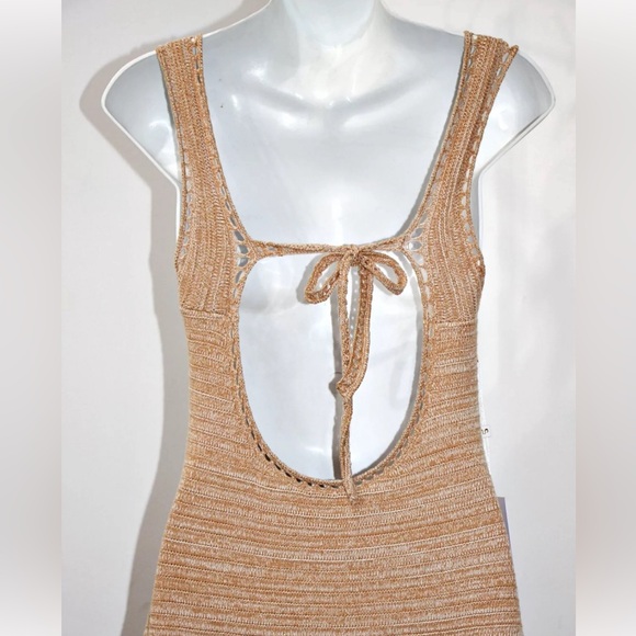 NWT ⚜️🤎⚜️ Ronny Kobo Madi Open-Back Knit Maxi Dress Brown Sand - Picture 13 of 16